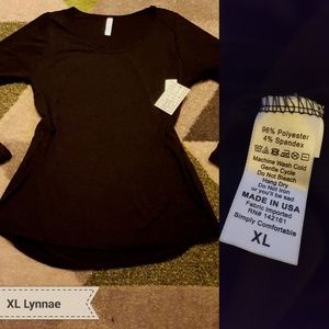 NWT LuLaRoe solid BLACK Lynnae